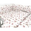 Mantinel s obliečkami do postieľky, 3D sada Bavlna, Kačičky - biela, púdrovo ružová Miminu