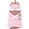 Doudou et Compagnie Paris Doudou Plyšová ružová deka s kapucňou Boh'aime 70 cm