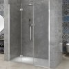 NOMI LINE 190 Číre Sprchové dvere zalamovacie s pevnou stenou v rovine (60+140)