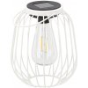 Solárny kovový lampáš biely 19 cm