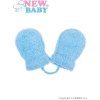 Detské zimné rukavičky New Baby so šnúrkou modré Modrá 62 (3-6m)