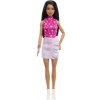 Barbie Fashionistas s ružovým tričkom HRH13