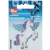 PRYM Nášivka jednorožec, nažehľovacia, biela/fialová/modrá