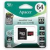 Apacer pamäťová karta Secure Digital Card V10, 64GB, micro SDXC, AP64GMCSX10U5-R, UHS-I U1 (Class 10), s adaptérom