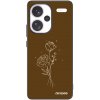 Picasee silikónový čierny obal pre Xiaomi Redmi Note 13 Pro+ 5G - Brown flowers