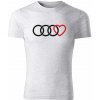 T-ričko Audi Lover pánske tričko Farba trička: Tyrkysová, Farba potlače: Biela, Veľkosť: L
