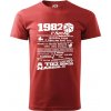 1982 v kocke - Klasické pánske tričko vyššej gramáže - S ( Bordová )