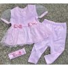 Baby 3-dielna elegantná súprava - Malý Anjel, ružová veľkosť: 74 (6-9m)