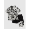 GAP Baby kvetovaný outfit set Čierna 3-6M Čierna Čierna