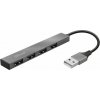 TRUST rozbočovač HALYX, Aluminium 4-Port Mini USB Hub, 10cm