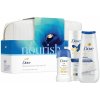 Dove Nourish Dove Deeply Nourishing sprchový gél 225 ml + Dove Essential Care telové mlieko 250 ml + Dove Original tuhý antiperspitant 40 ml + kozmetická taška