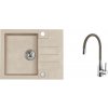 Granitový drez s batériou ALVEUS ROCK 30 Beige 55 595x475 mm + batéria Mintas SETA23240