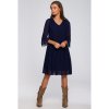 Stylove Dámske mini šaty Larad S236 temno modra XL