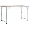 Shumee 48172 Skladací kempingový stôl hliník 120 × 60 cm