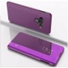 Knižkové puzdro Electroplating Mirror na LG Q60 - Fialová