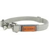 BE NORDIC kožený obojok - svetlosivá L-XL: 55 cm/30 mm