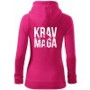 Nápis Krav Maga - Mikina dámska trendy zipper s kapucňou - S ( Purpurová )