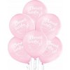 BALÓNY na KRST svätý ružové 25cm 6ks