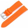 Ricardo Fermo, silikónový remienok, oranžový, strieborná spona 22 mm