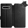 Flip puzdro na mobil Samsung Galaxy S10 Plus – Čierne – kožené – Black Leather 5903226813292