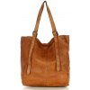 MARCO MAZZINI Kožená shopper kabelka | hnedá camel v201b