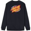 pánska mikina SANTA CRUZ OVAL CHECK FLAME CREW Black M