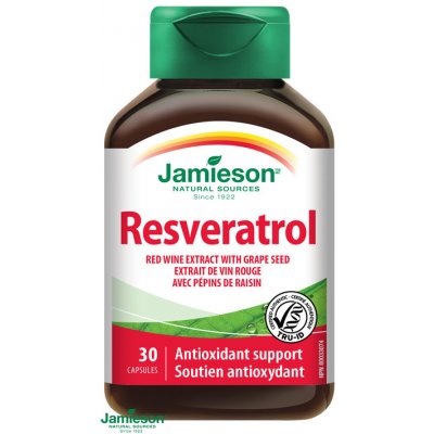 Jamieson Resveratrol 50 mg extrakt z červeného vína 30 kapsúl
