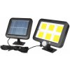 Solárna lampa s pohybovým a súmrakovým senzorom, 120 x LED.
