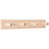Walteco Vešiaková lišta 300x50mm, 4 vešiaky, borovica , 7939