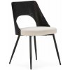Čierne/krémovobiele čalúnené jedálenské stoličky v súprave 2 ks Gilda – MOME
