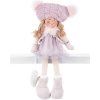 Dekorácia MagicHome Vianoce, Deti, ružové, sediace, 22 cm