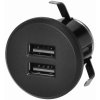 USB nabíjačka zapustená so zdrojom, čierna