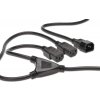 PremiumCord kábel Y sieťový 230V k PC predlžovací M/2xF 1,2m čierny 8592220004279