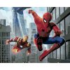 ZUTY Maľovanie podľa čísel - SPIDERMAN A IRON MAN V LETE Rámovanie: vypnuté plátno na rám, Rozmer: 80x100 cm