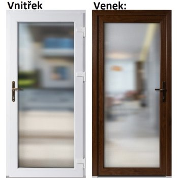 Soft Vchodove dvere plastové 3/3 sklo Krizet zlatý dub/biela 88x198 cm,  pravé od 651,74 € - Heureka.sk