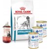Royal Canin Veterinary Health Nutrition Dog Hypoallergenic 14 kg & ENZO VET Hypoalergénne hypoalergénne krmivo s králikom pre psov 3x400g & LAB V Lososový olej pre psov a mačky 1000ml