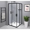 GELCO - SIGMA SIMPLY BLACK štvorcová sprchová zástena 800x800 rohový vstup, číre sklo GS2180BGS2180B