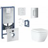 Grohe Rapid SLX Set predstenovej inštalácie, klozetu, dosky SoftClose, tlačidla Skate Cosmopolitan a súpravy na vhadzovanie tabliet, Triple Vortex, chróm SANI11BB2127-GR