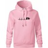 EKG hasiči - Oversized mikina dámská Moon - kratšia + širšia - 2XL ( Ružová )