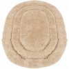 Kúpeľňový koberec e-floor béžový oválny polyester 50x80 cm protišmykový