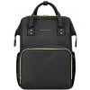 KikkaBoo Prebaľovací batoh Siena Black & Gold