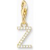 THOMAS SABO prívesok charm letter Z gold 1989-414-14