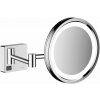 Hansgrohe AddStoris Kozmetické nástenné zrkadlo s LED osvetlením, chróm 41790000-HG