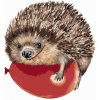 ZUTY Maľovanie podľa čísel JEŽKO A ČERVENÝ BALÓNIK Rámovanie vypnuté plátno na rám Rozmer 80x100 cm
