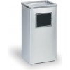 Odpadkový kôš s popolníkom, 600 x 300 x 240 mm, nerez matný