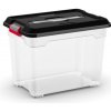 Keter Plastový úložný box Moover box S, objem 18l, 38 x 26,5 x 28,5 (výška) cm, čierne veko