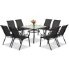 Čierna kovová súprava záhradného nábytku Modena pre 8 osôb so štvorcovým stolom Garden Point