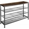 tectake 404287 botník portsmouth 100x30,5x72,5cm - industriálne drevo tmavé, rustikálne