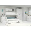 Interbeds Poschodová posteľ MAX 3 + 3x matrace 200x120 biela 2025