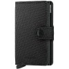 Kožené puzdro na karty SECRID Miniwallet Carbon Black čierne